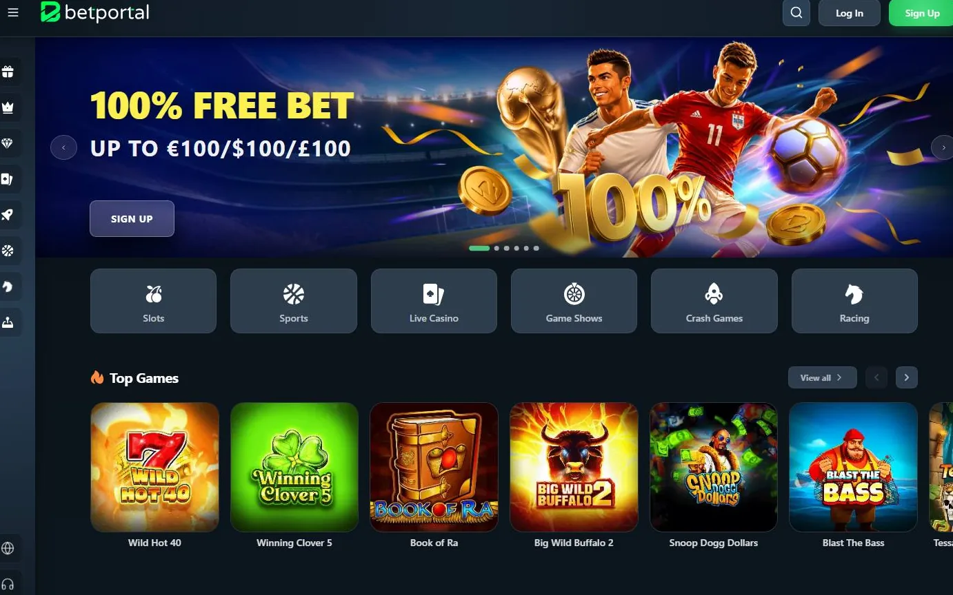 Betportal Casino — skærmbillede