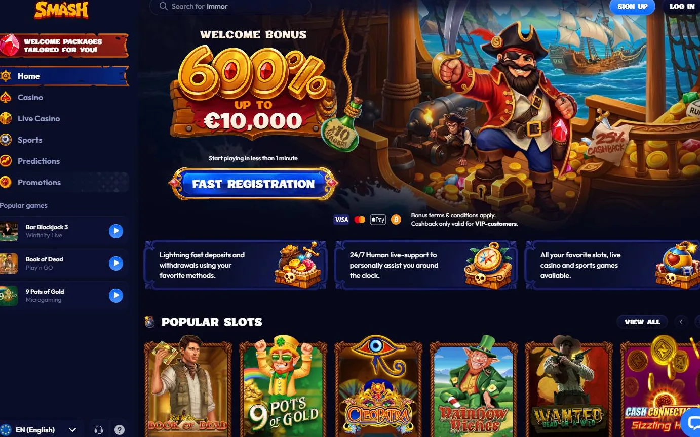 Smash Casino — skærmbillede