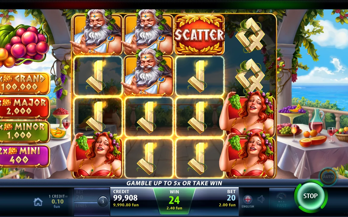 Gevinst på 24 kreditter med tilbud om gamble
