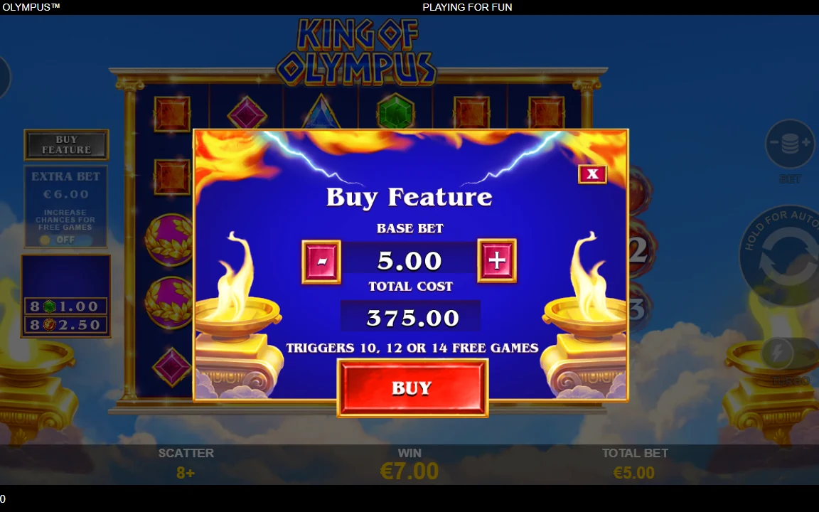 Buy Feature til 375,00 EUR i King of Olympus