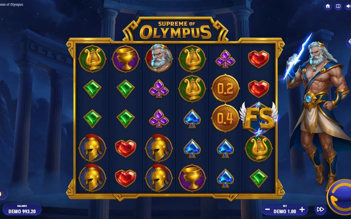 FS-symbolet lander på sjette hjul i Supreme of Olympus